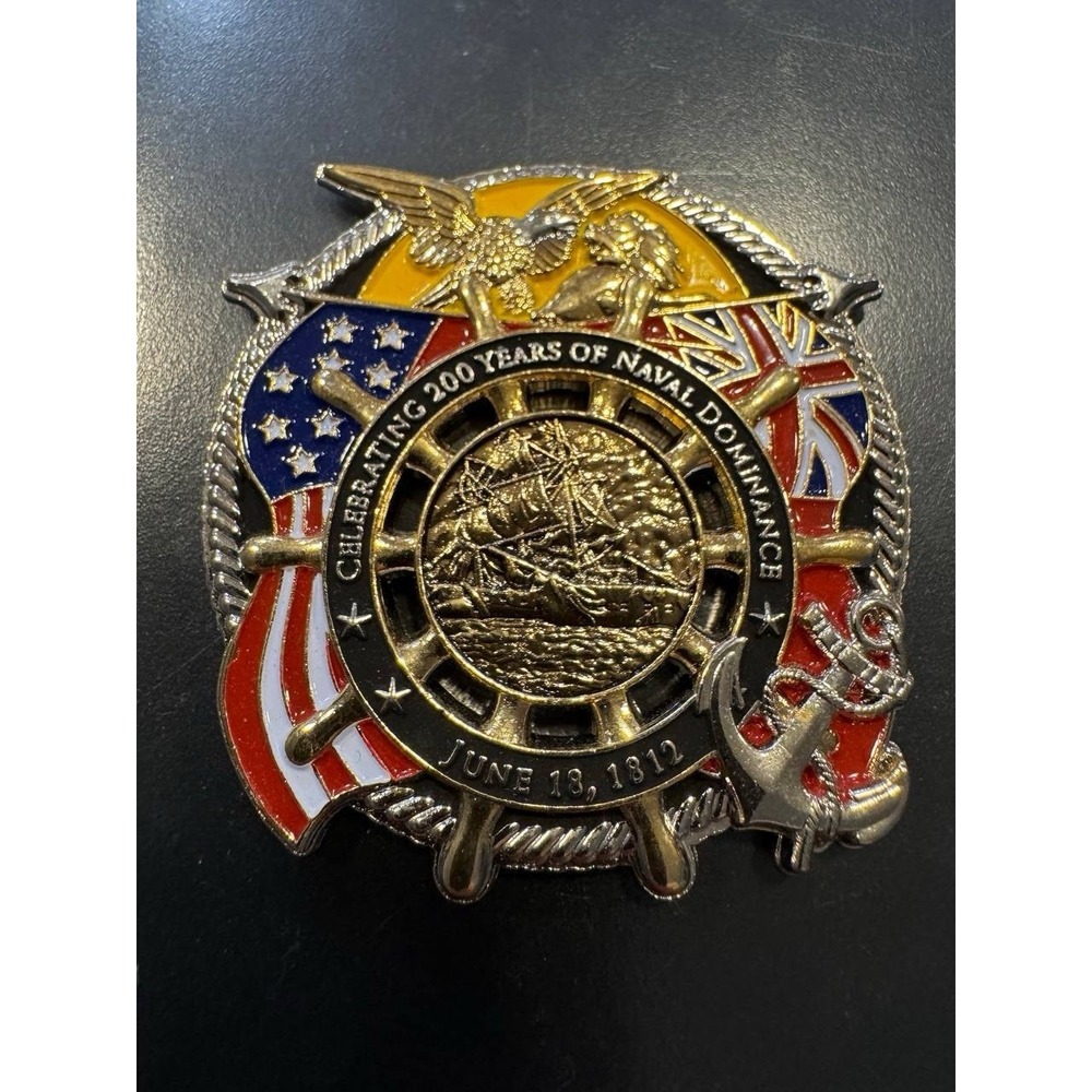 War of 1812 Bicentennial 2-Sided Commemorative Naval Coin Badge - 2012
